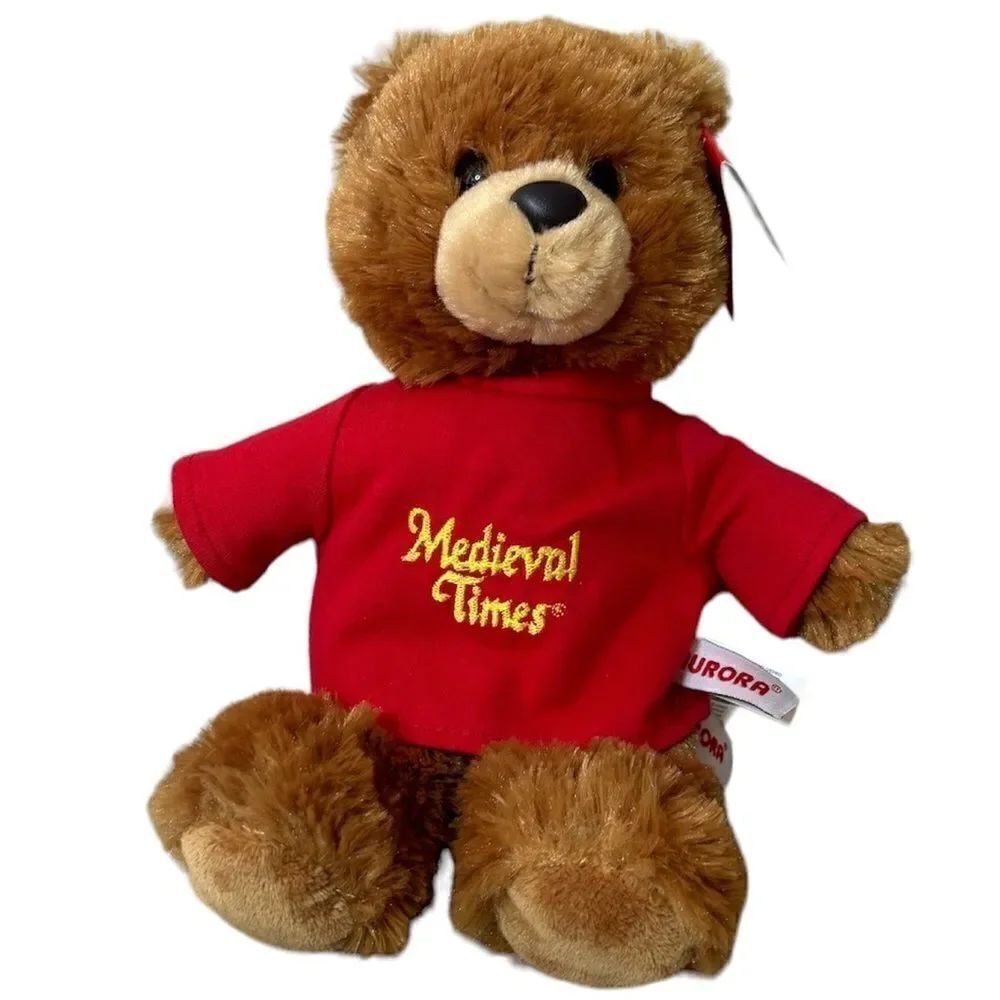 NWT Medieval Times Brown Bear Stuffed Animal 9”